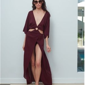 Sanctuary Maxi Dress with Draped Skirt Cover Up Retrograde